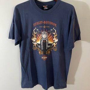 Vintage 2005 Harley Davidson Motorcycle Graphic T Shirt Colorado Y2K Size L